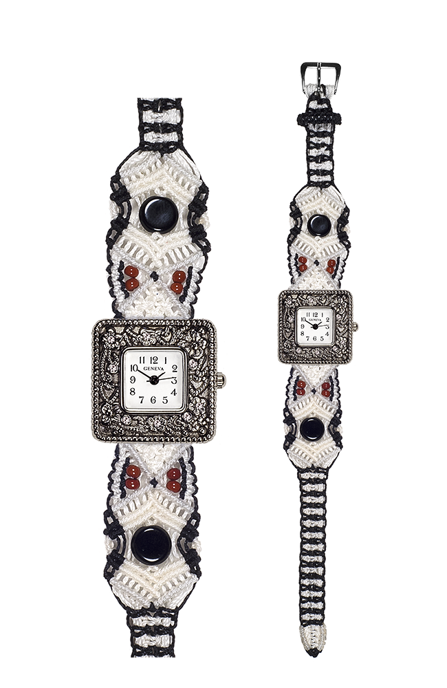 Macraband Stye 101D with Antique Style Square Marcasite Watch