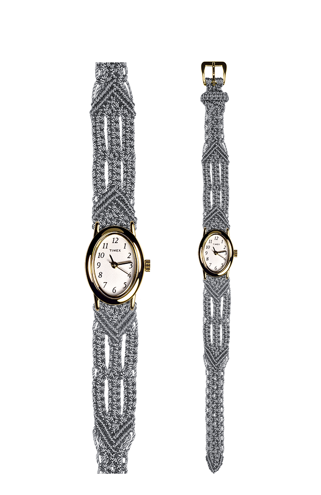 Macraband Stye 106 Grey with Timex Gold Cavatina Watch